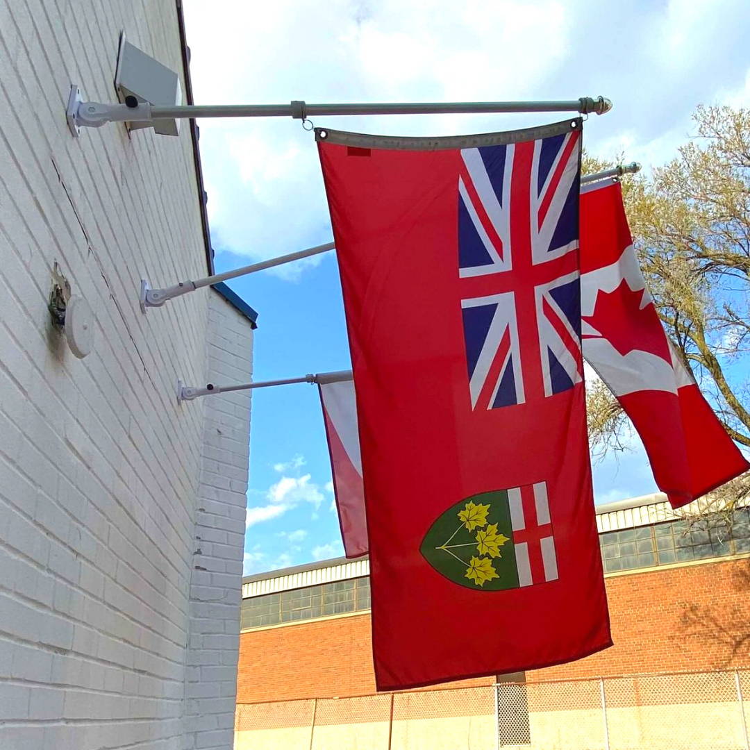 Our anodized aluminum flagpole is lightweight and designed for buildings and residential use. Pair it with your Canadian flag