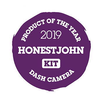 Product of the Year 2019 Honest John Kit Dash Camera badge.