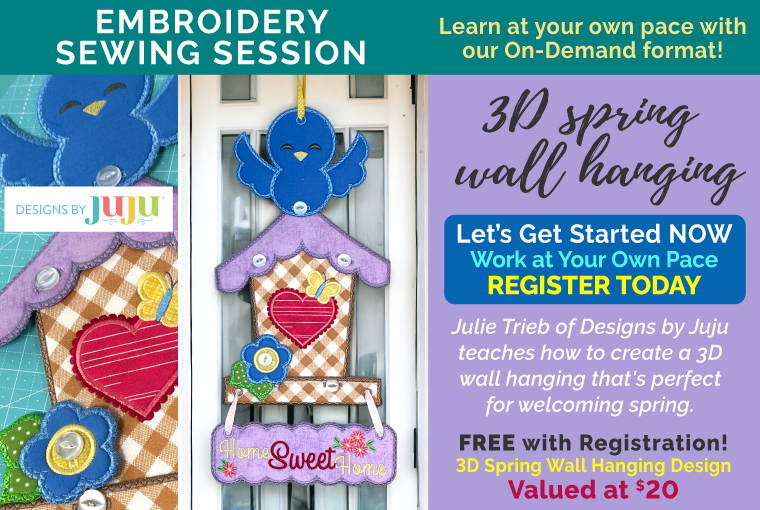 3D Spring Wall Hanging Sewing Session