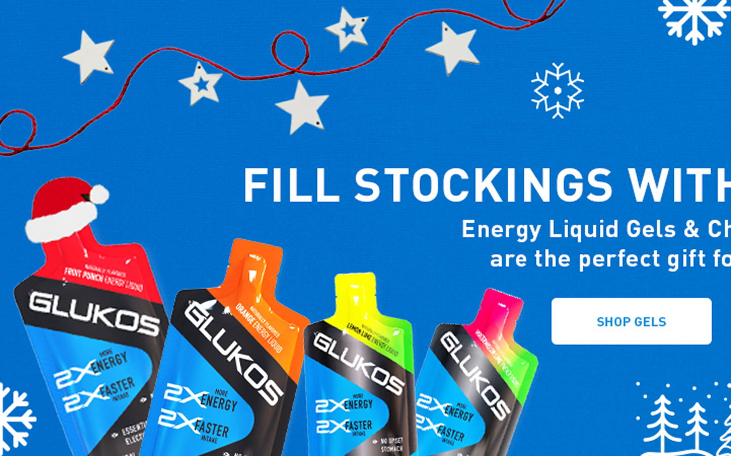 Fill Stockings with on-the-go energy. Energy Liquid Gels & Chewable Energy Tablets are the perfect gift for anyone on your list! Shop Gels