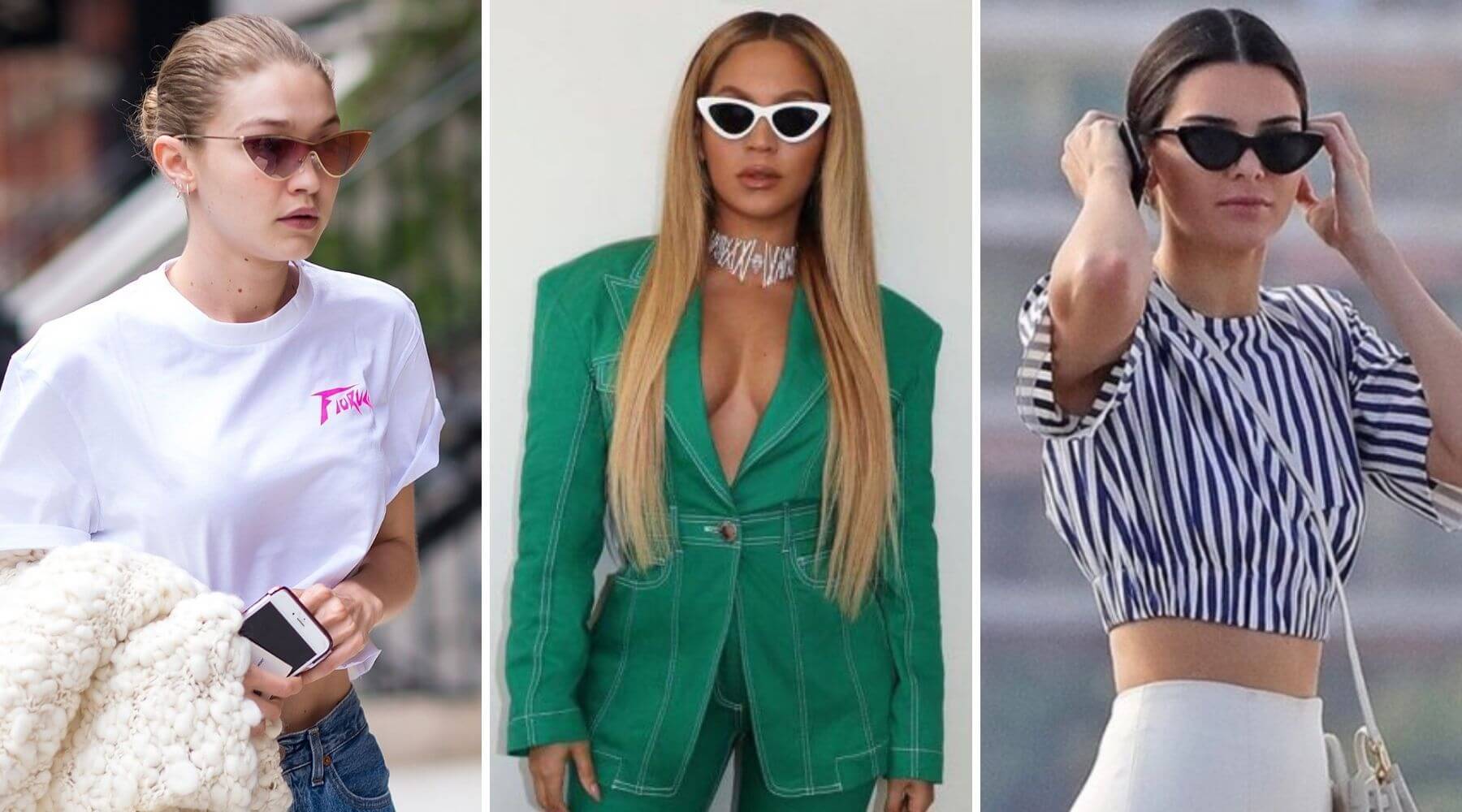 Celebrities wearing Adam Selman x Le Specs sunglasses: Gigi Hadid, Beyonce, Kendall Jenner