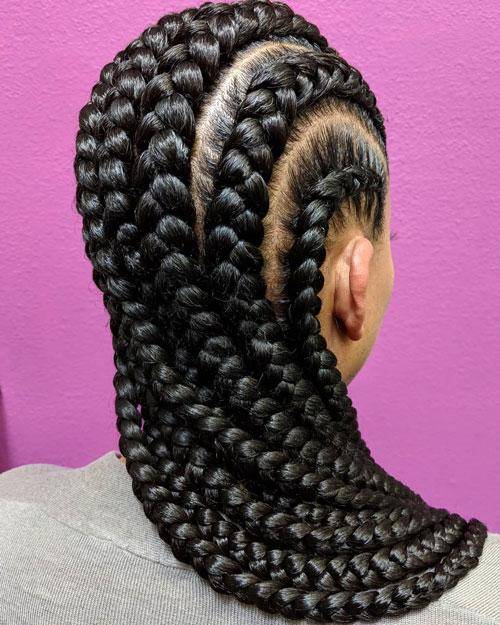 Big Cornrow Braids