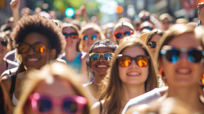 People wearing sunglasses celebrating the Canadian Sunglasses Day