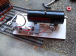 Chrome compressor black air tank white mounting board tools Dennis's 1995 Corolla Conductor's Special 232 onboard air gallery photo 3