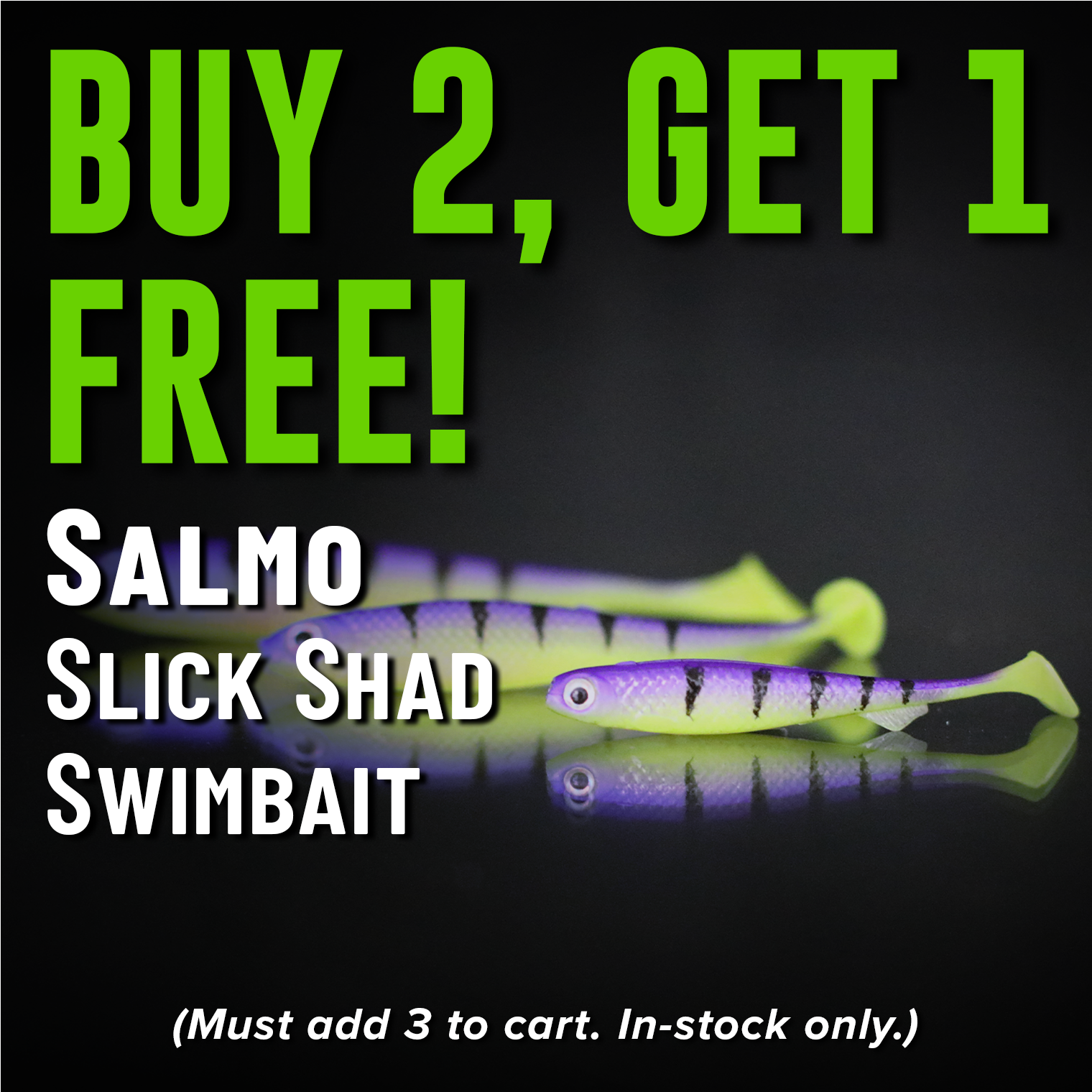 Buy 2, Get 1 Free! Salmo Slick Shad Swimbait (Must add 3 to cart. In-stock only.)