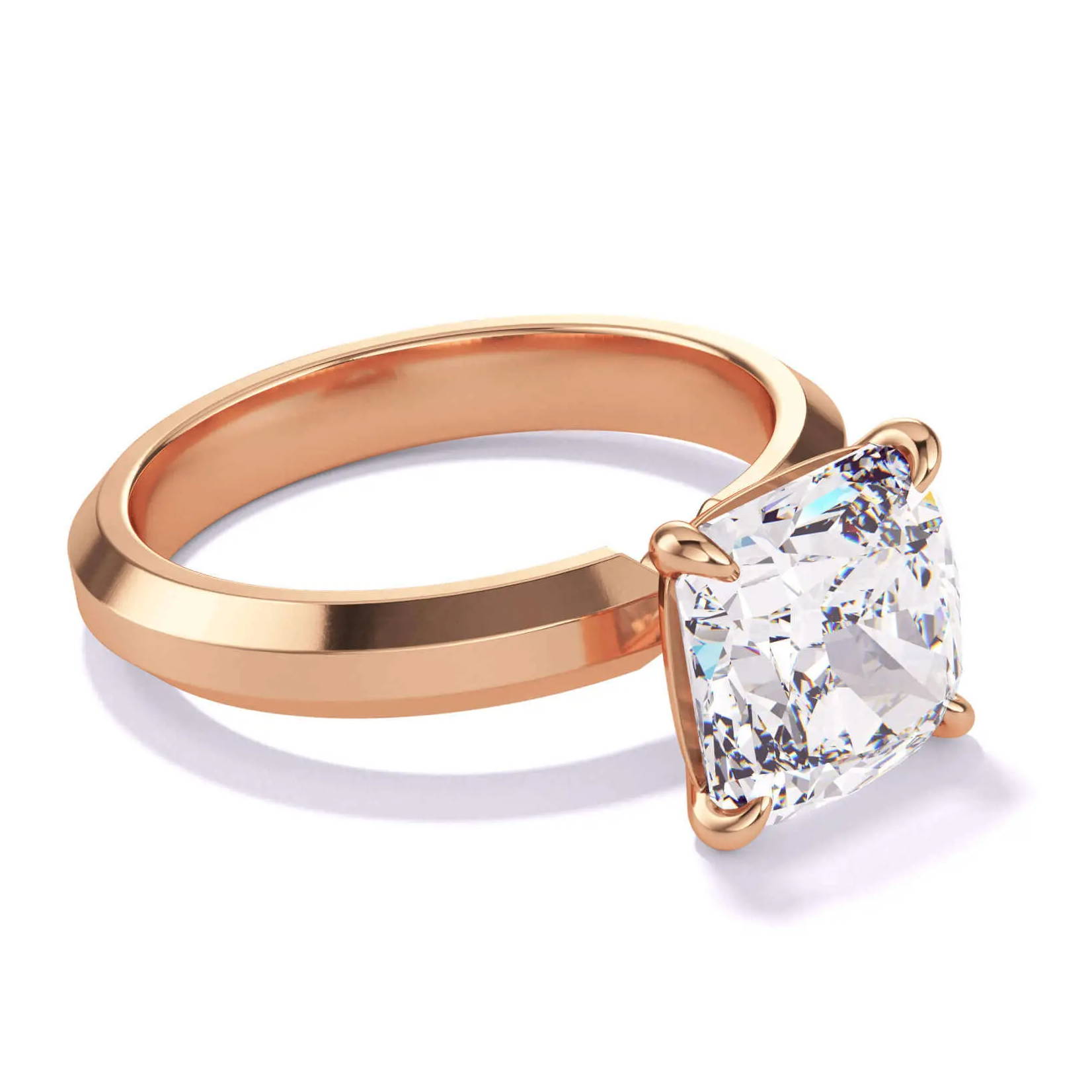 classic engagement ring style rose gold solitaire