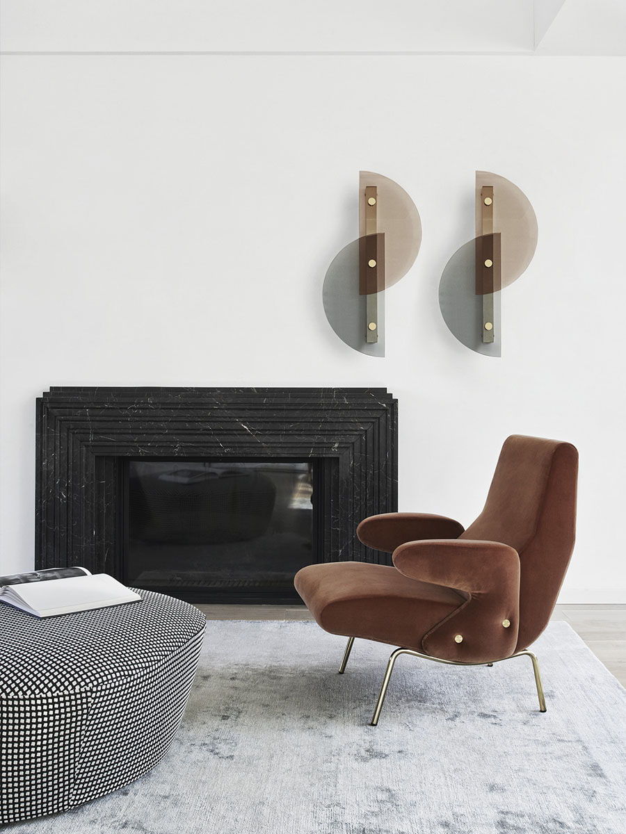 Delfino Armchair by Zanotta - Brown velvet