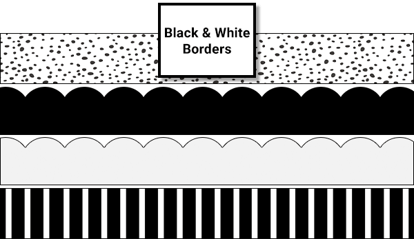 Black and white borders for your classroom