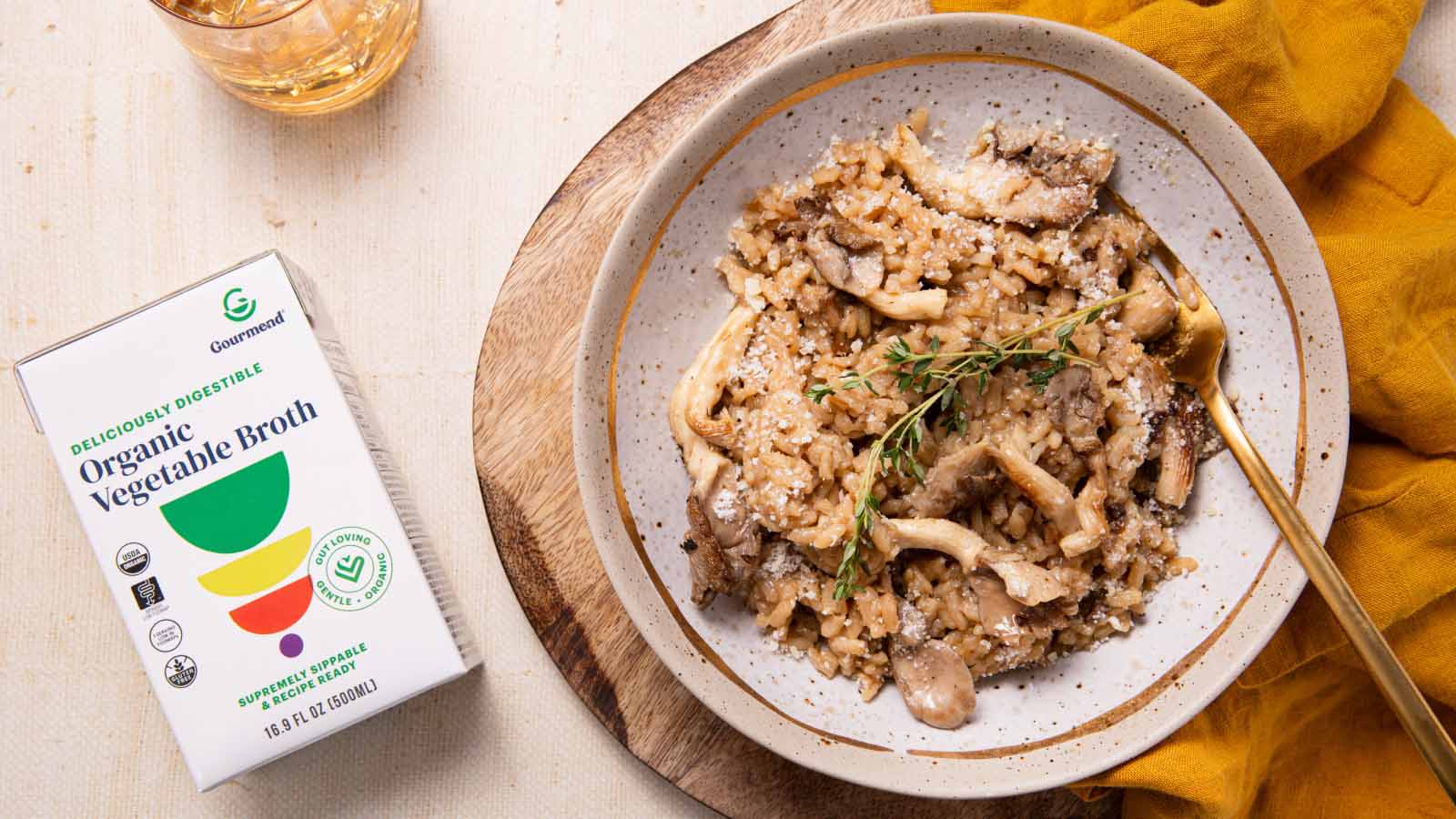 Gourmend recipe for Low FODMAP Mushroom Risotto 