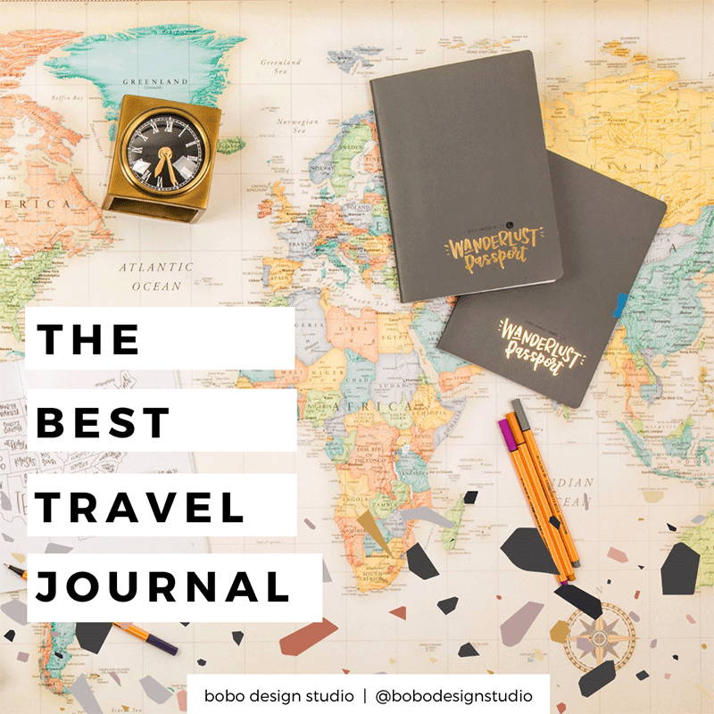 The best travel journal main image featuring the Wanderlust Passport