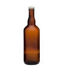 Amber beer bottle