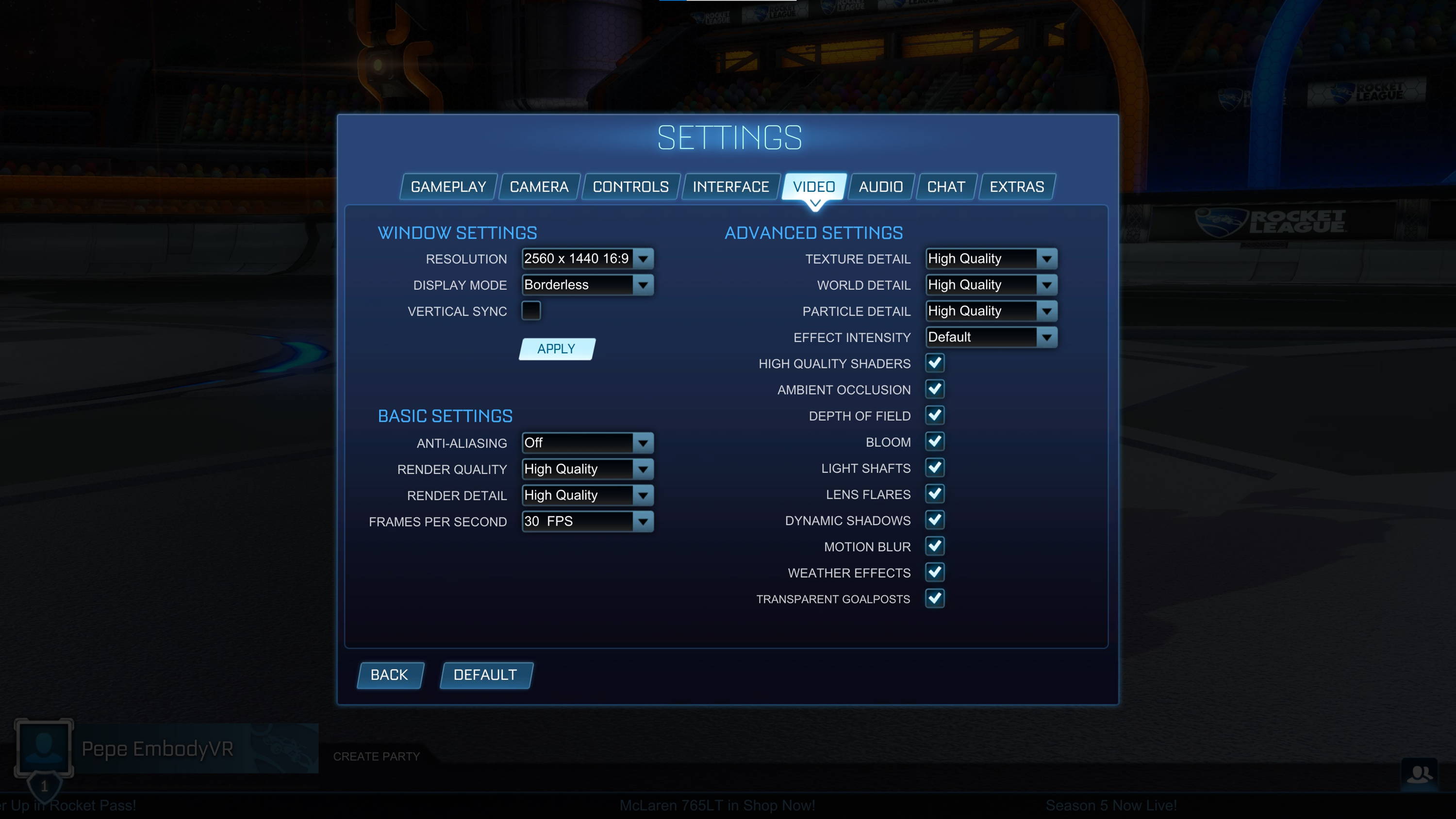 Immerse Gaming  Rocket League Sound Settings – Embody