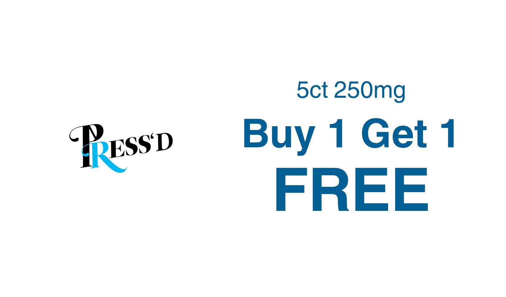 Buy 1 Get 1 FREE, 5ct 250mg