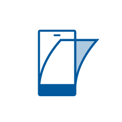 Icon with phone with screen protector