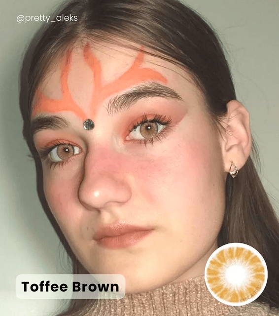 Brown hair model - Toffee Brown  Contacts