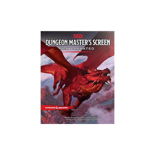 Dungeons & Dragons Dungeon Master's Screen with a red dragon illustration.
