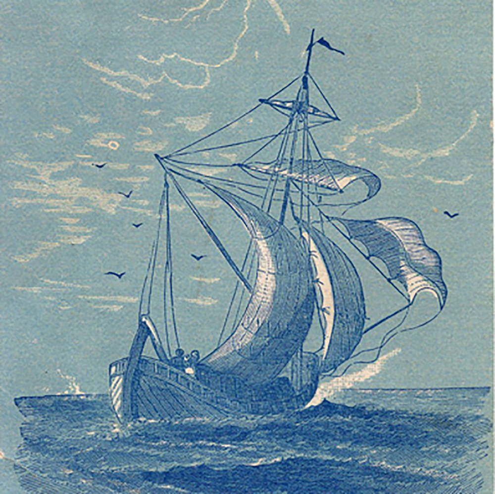 Illustration of Vintage Ship