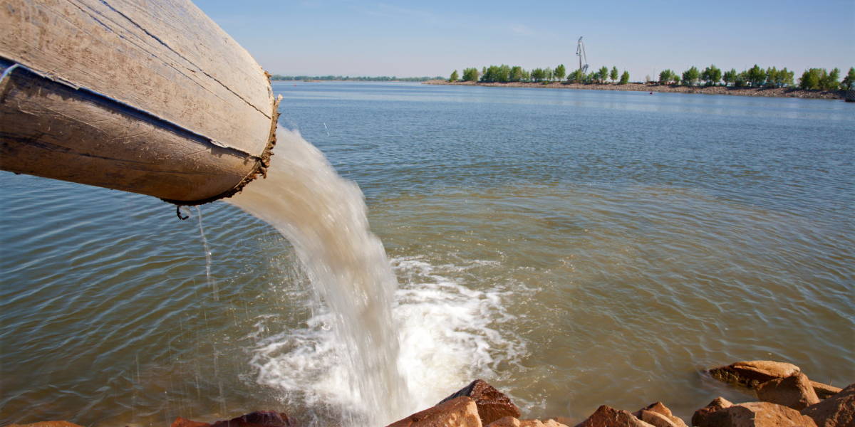 chemicals being dumped into water