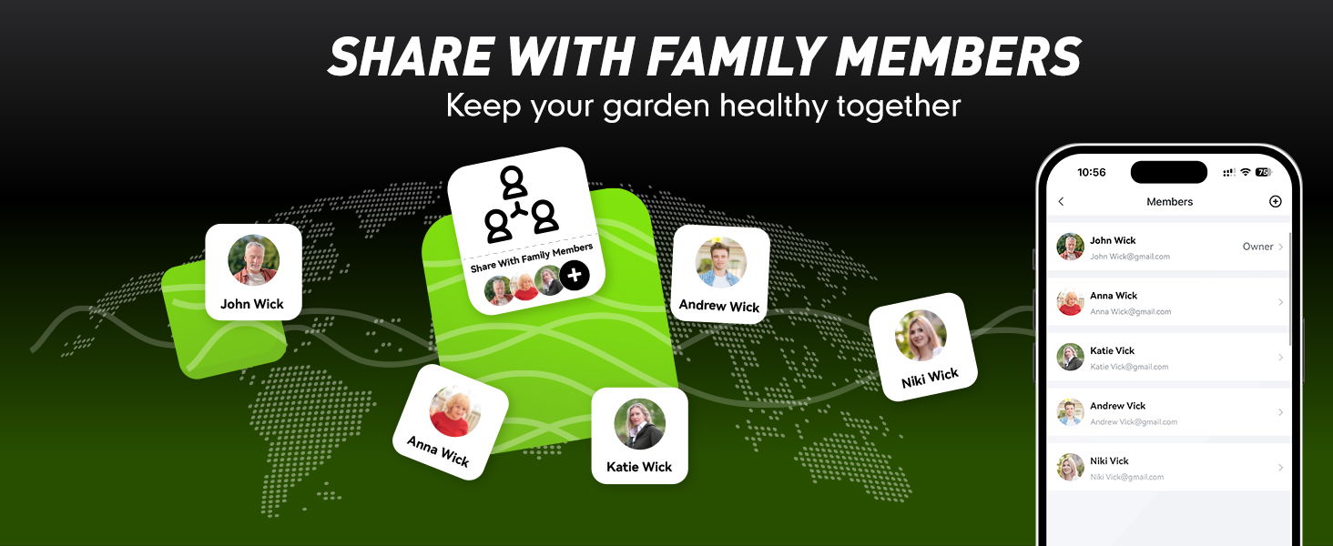 Share with family members to keep your garden healthy together.