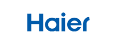 Haier logo in blue text on a white background.