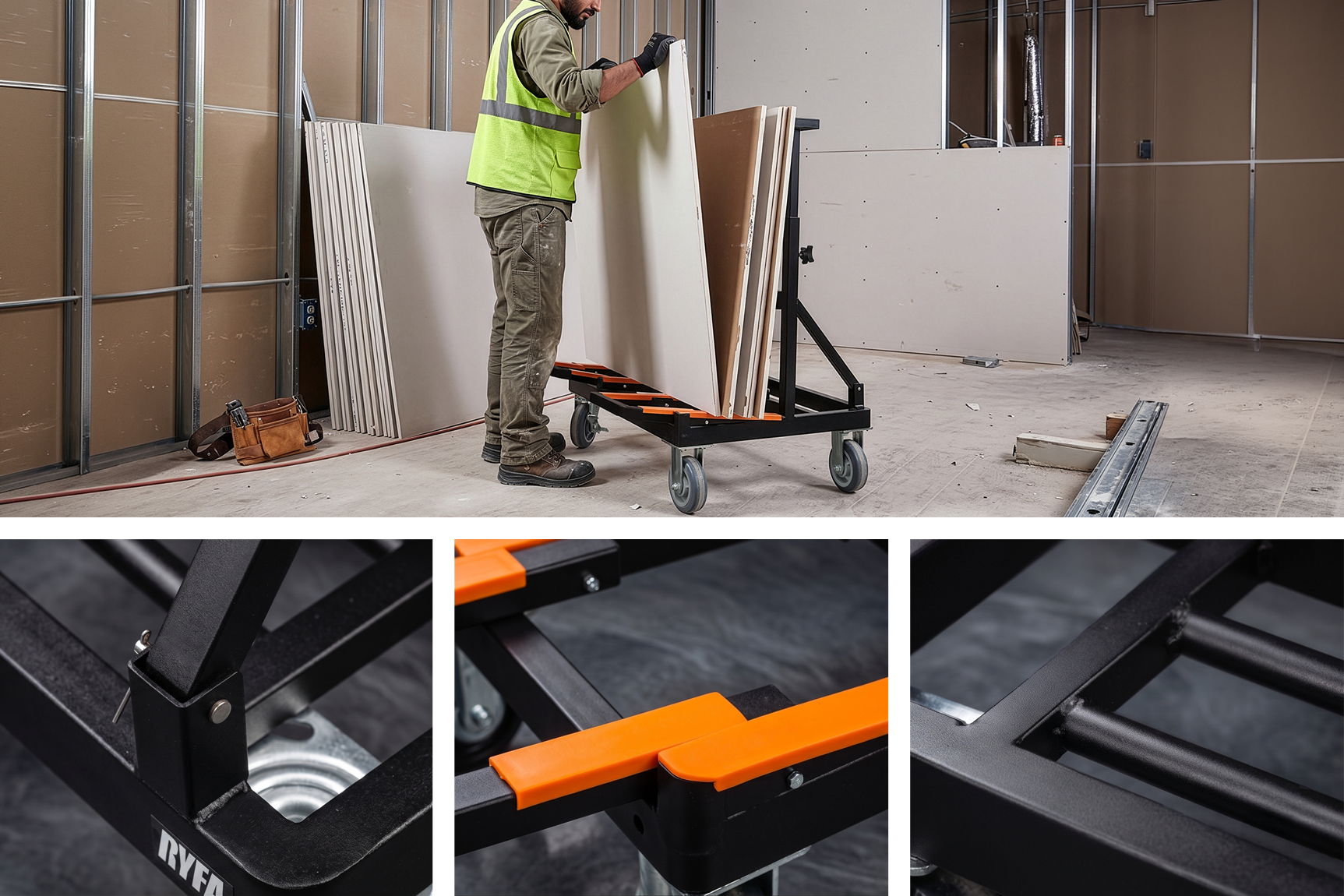 RYFA FOLDABLE DRYWALL CART