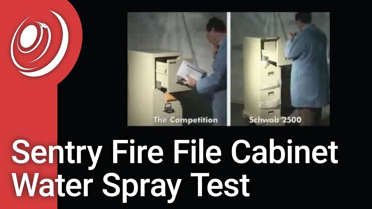 Sentry Fire File Cabinet Water Spray Test