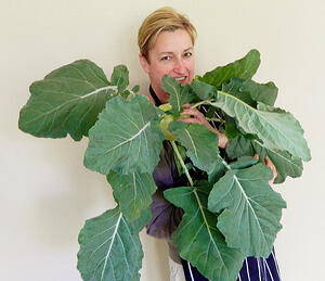 Susan with her winning kohlrabi