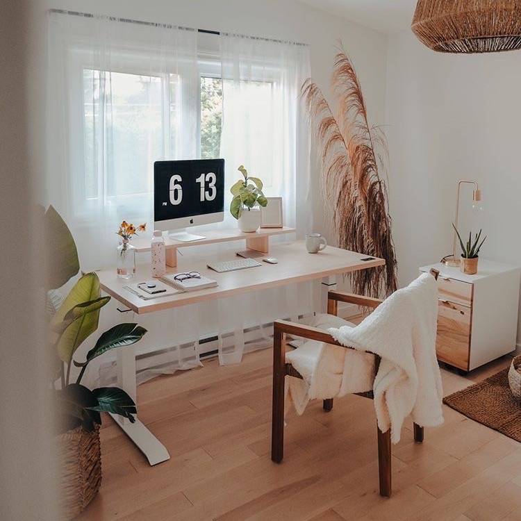 Solid Wood Standing Desk The Sway Desk Ergonofis
