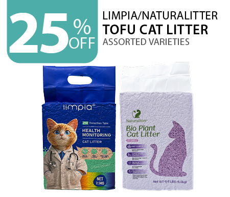 25% off Limpia/Naturalitter Tofu Cat Litter