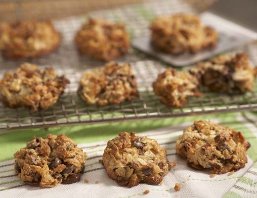 Chocolate Apricot and Coconut Cookies