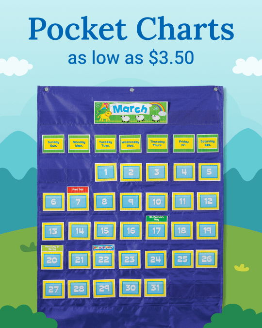 Pocket chart for March with price details.