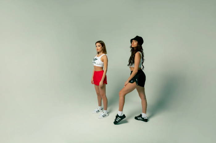 two female models in all adidas gear