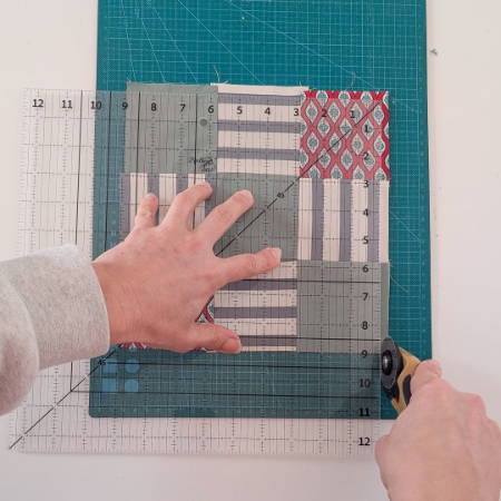 Squaring up a block with the square-up ruler