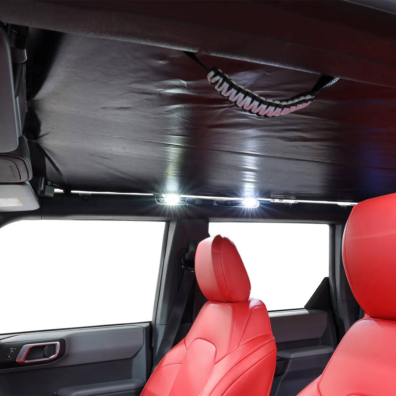 IAG I-Line Sunshade Canvas 2021+ Ford Bronco Four Door - Installed Interior