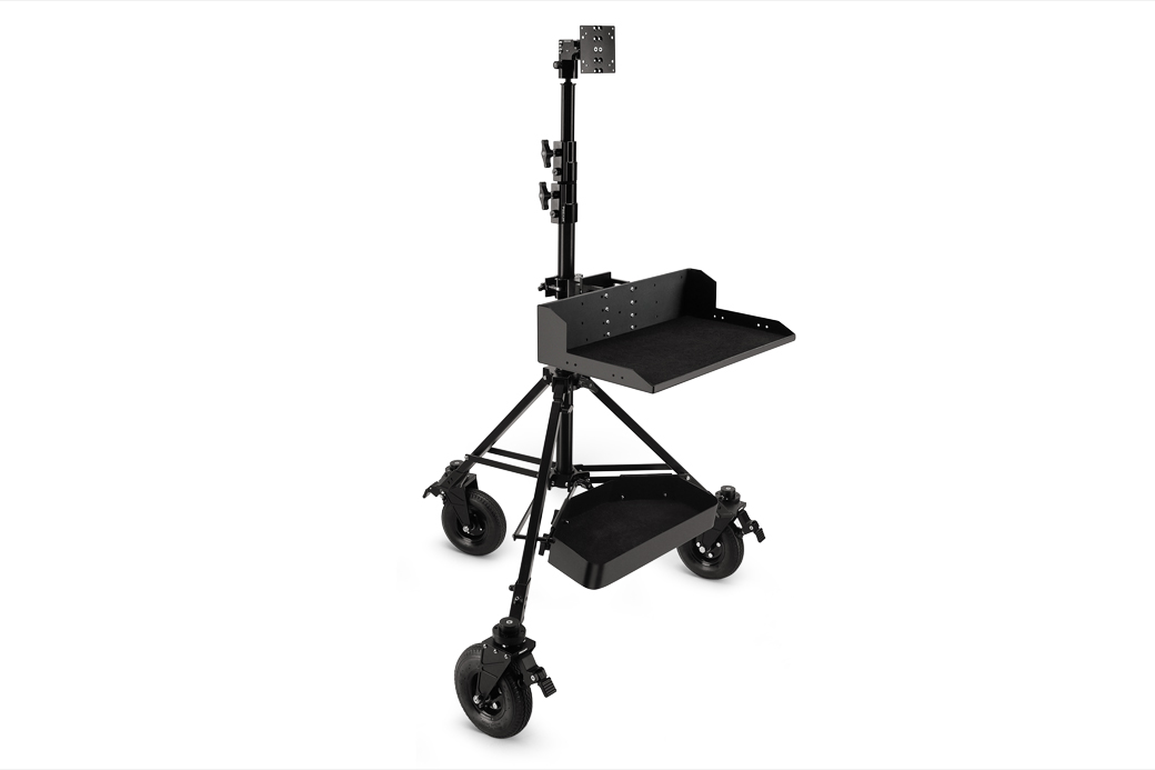 Proaim Alpha Mobile Workstation: Chân đế, Khay đựng máy tính xách tay và phụ kiện, Giá đỡ màn hình VESA