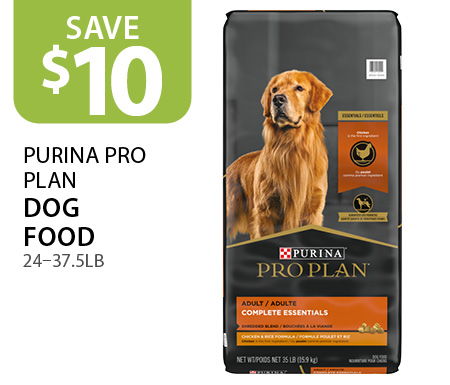 $10 off Purina Pro Plan dog food 24–37.5lb