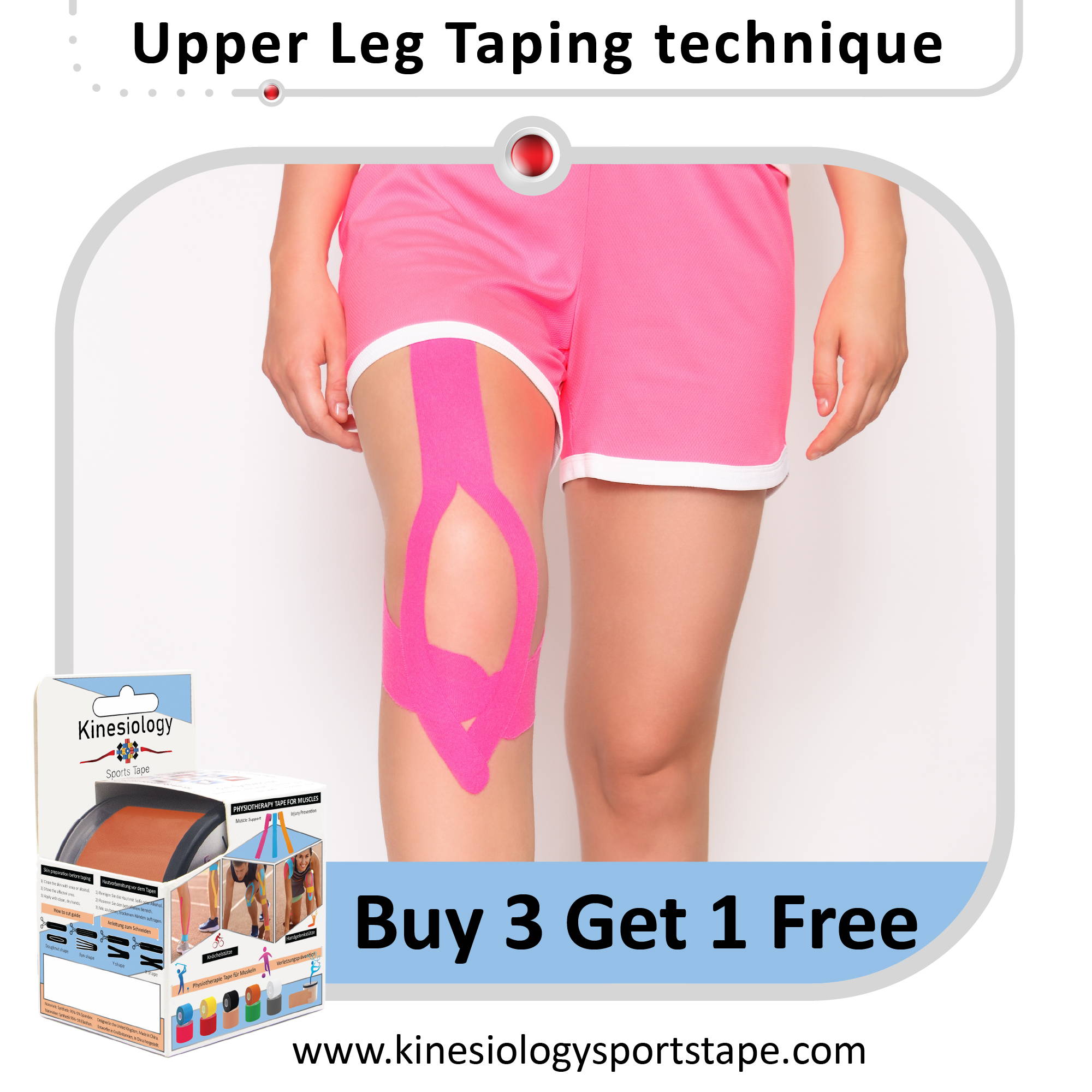 KT Tape Tutorial - Outer Knee, athlete, knee, hip, human body