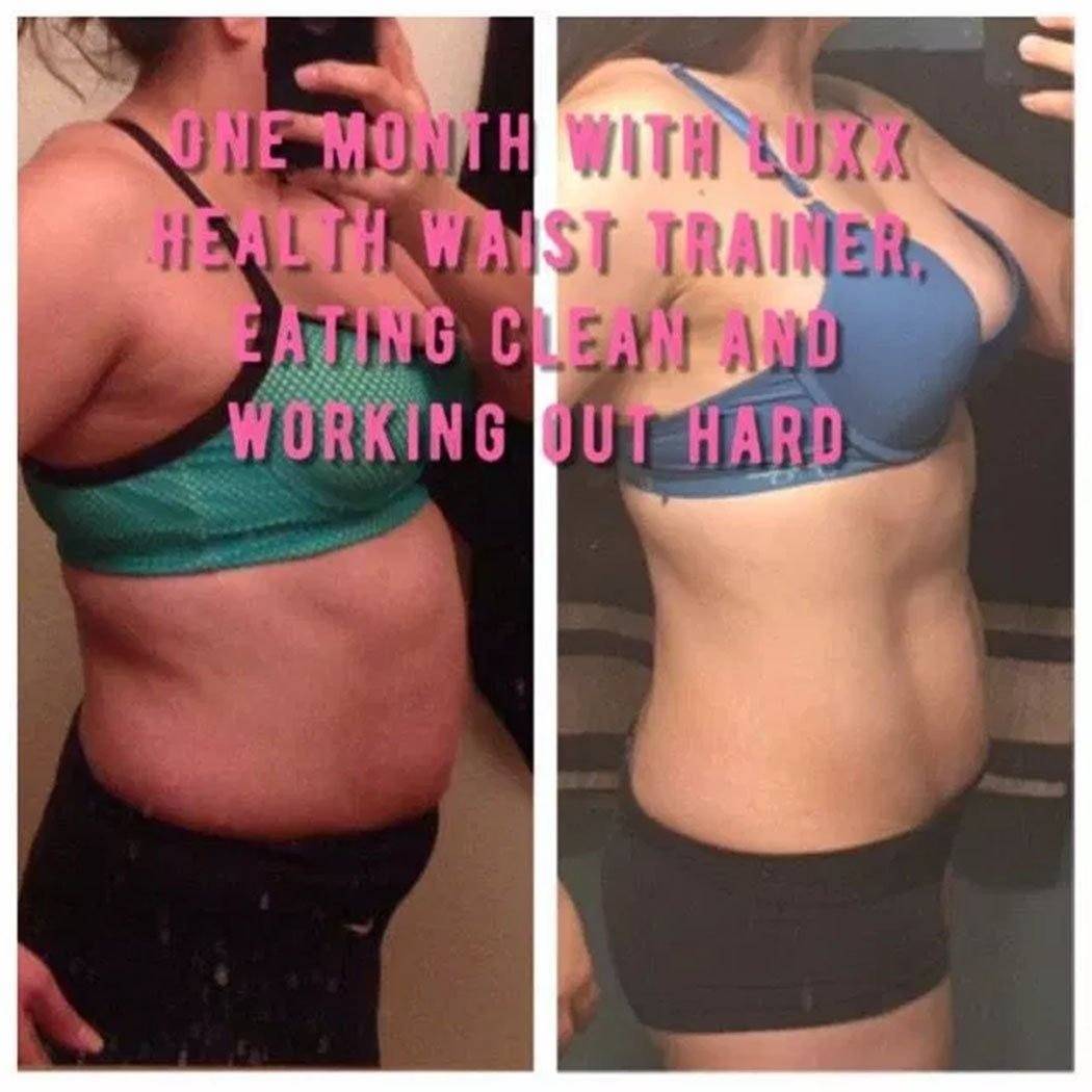 Another waist training before and after photo, this was with NO