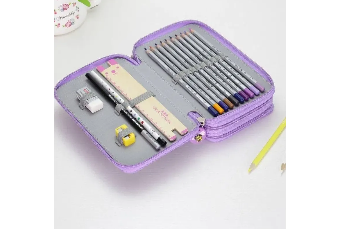 Transparent Desk Pen Pencil Case For Sketching Tools, Plastic