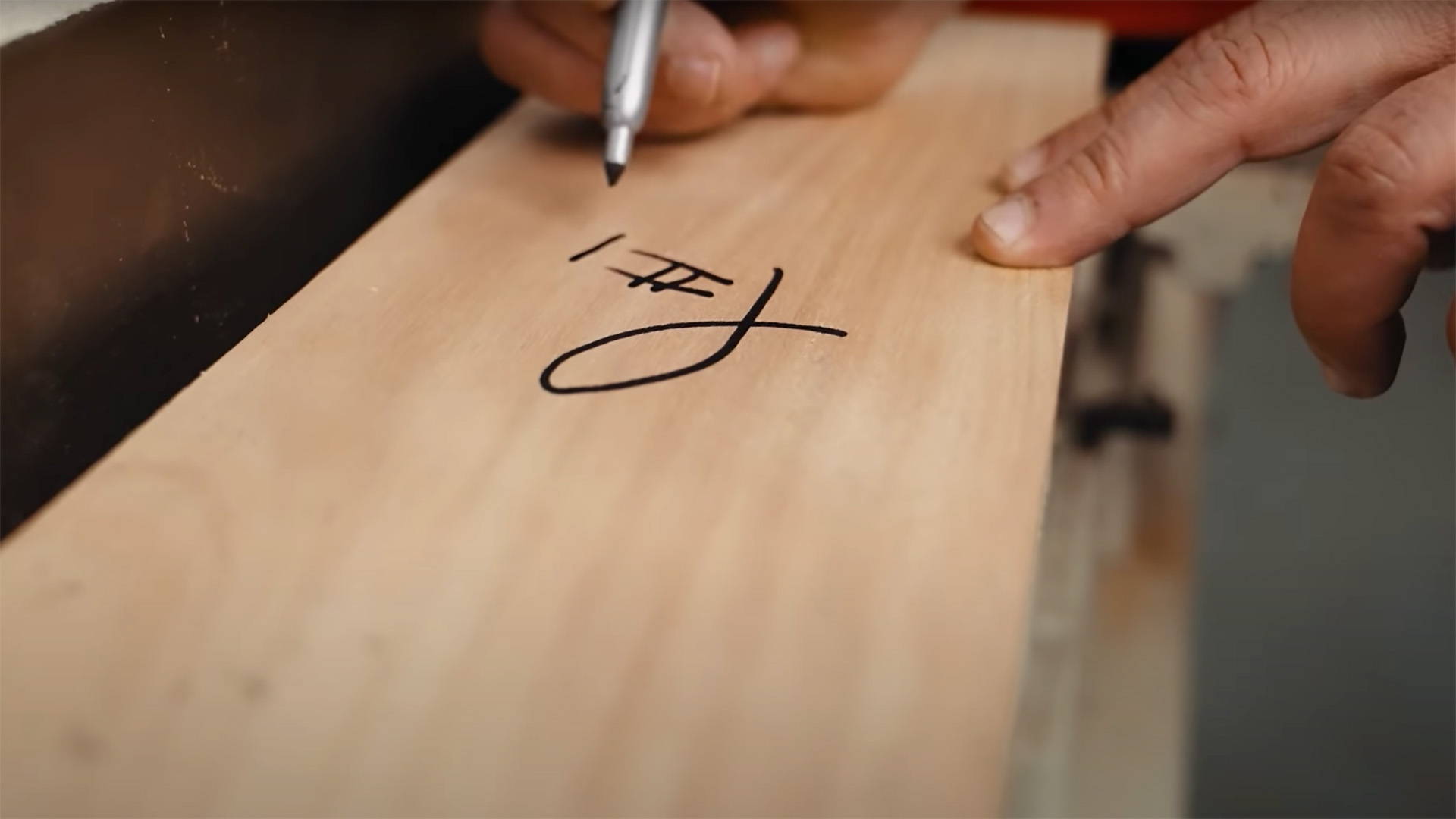 labelling the flattened face of a board