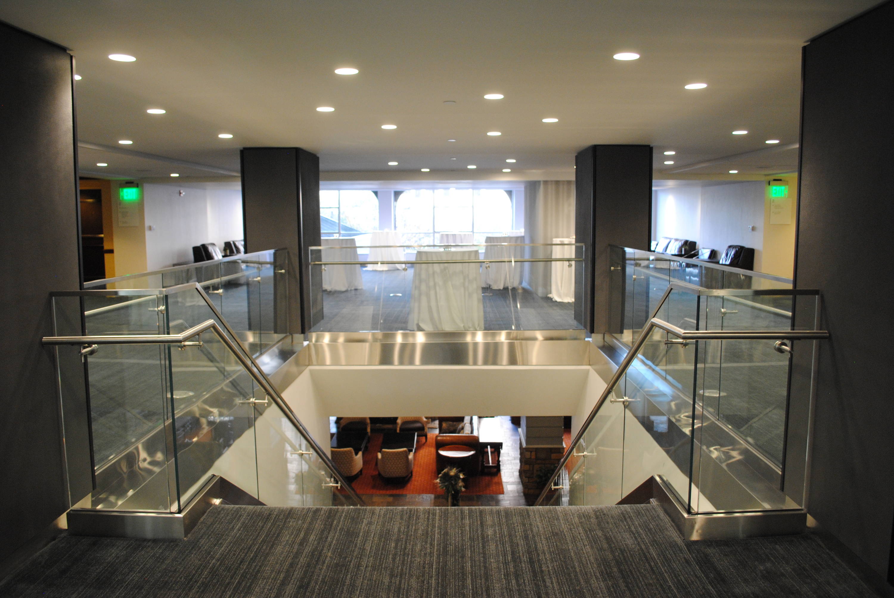 Commercial Glass Handrails and stairwells