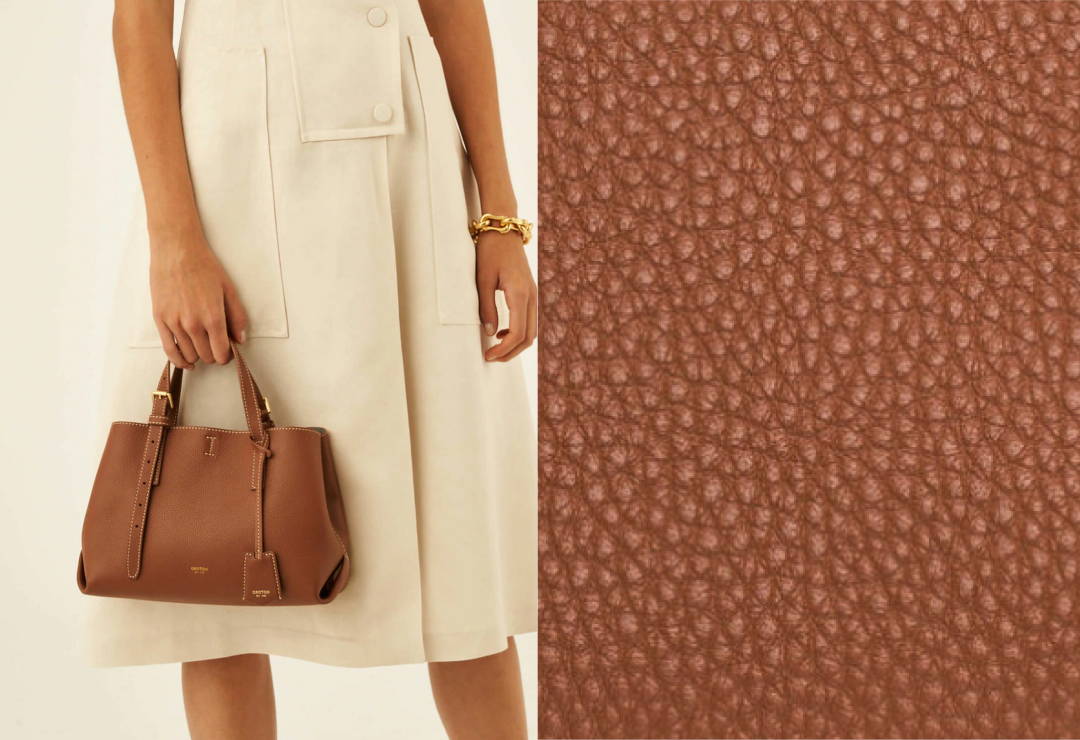 Oroton Margot Mini Day Bag in Whiskey and Pebble Grain Leather