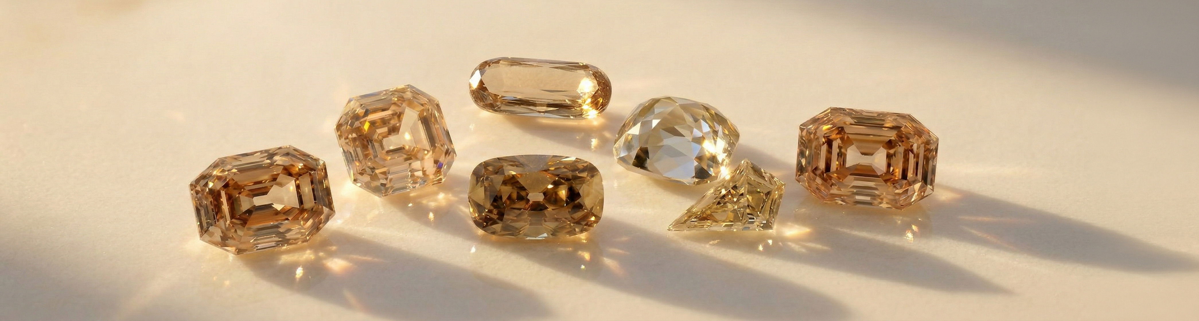 lab made champagne diamonds