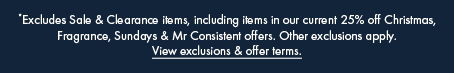 Text promoting a sale with details on discounts and terms.