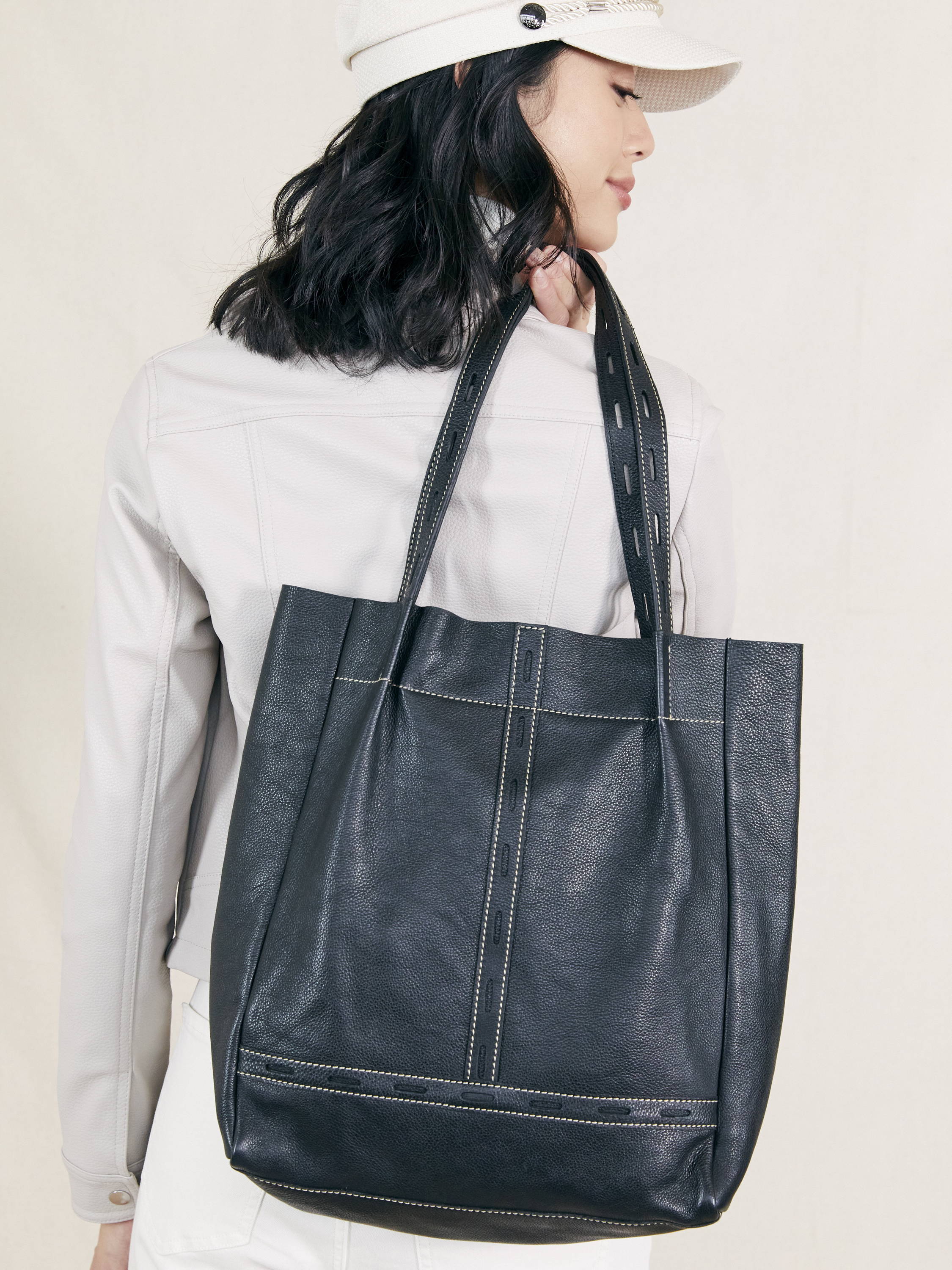 Black Leather Tote Bags | Latico Leathers Perri Tote