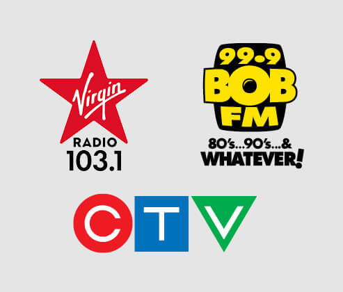Virgin Radio 103.1, 99.9 BOBO FM, CTV