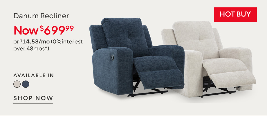Danum Recliner now $799.99 