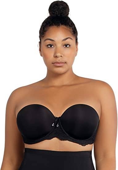 Parfait Elissa p5011- black strapless bra for many breasts