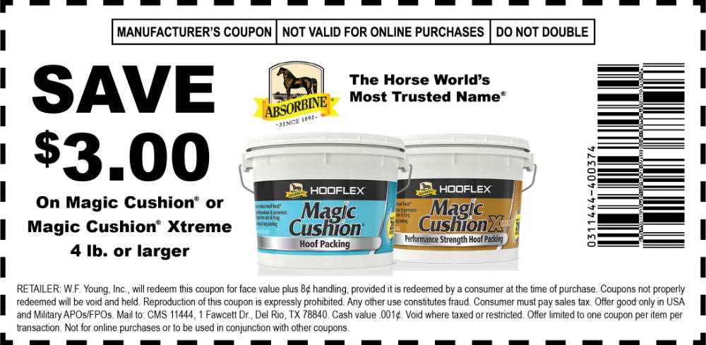 Manufacturer's coupon, save $3.00 on Magic Cushion or Magic Cushion Xtreme 4 pounds or larger.