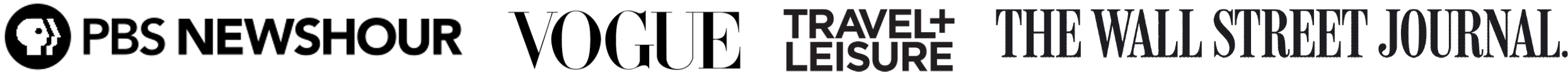 Vogue, Wall Street Journal, Travel+Leisure, PBS Newshour